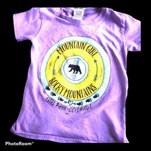 Estes Park CO Rocky Mountain National Park Lofi Vacation Tee‎ Purple XS girl